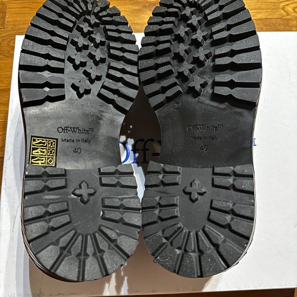 Off White - Men’s Combat Leather Loafer - Black - Size 7 (US) - NEW! - Picture 7 of 12